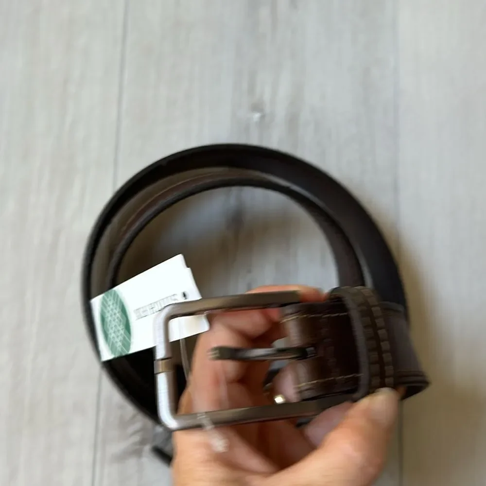 ALESBURY Max Milled Leather Belt Brown 42‎ Stitch Fix Nwt in packaging